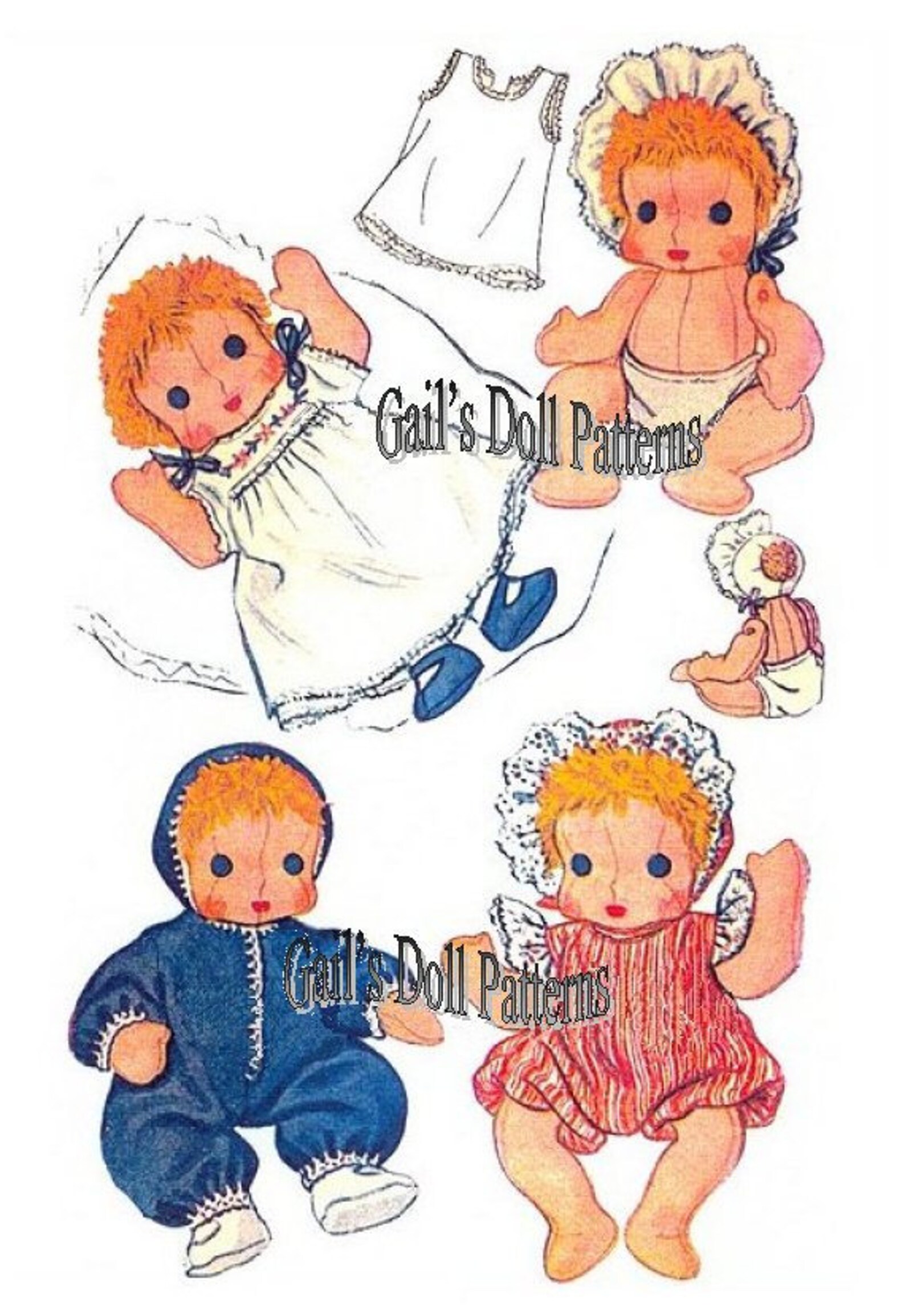 E284 11 the Chubby Cheek Baby Doll Pattern Etsy