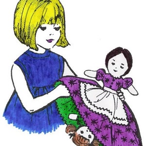 E244 PDF of Mother - Daughter Upside Down Doll pattern