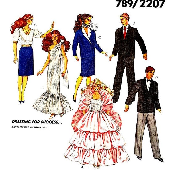 E777 PDF Digital Download of #789/2207 Pattern for Teen Doll Wardrobe