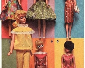 E654 PDF Digital Download Wardrobe for 11-1/2" Teenage Dolls