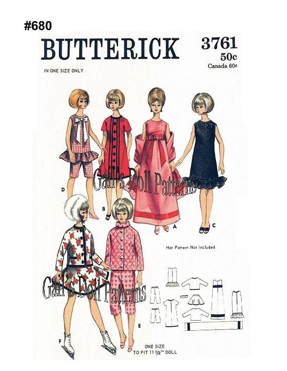 butterick barbie doll patterns