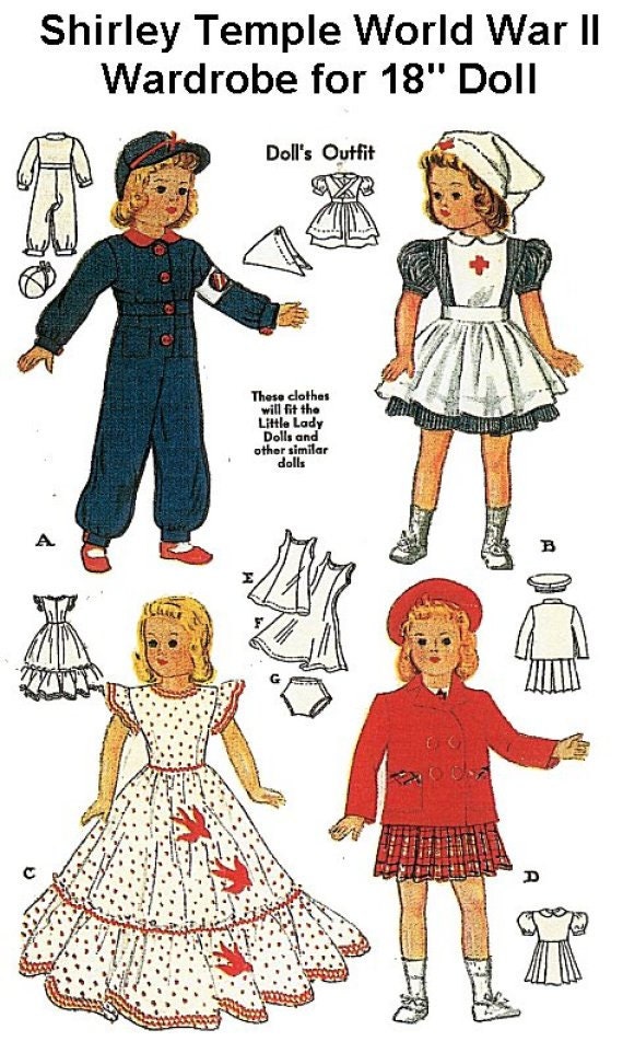 shirley temple red cross doll