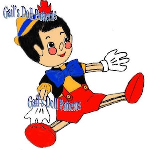 E560 PDF of Vintage 19&quot; Pinocchio Sewing Pattern