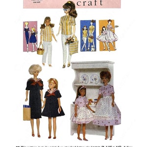 E856 PDF Digital Download of Vogue 9964 Pattern for 11-1/2” and 9” Dolls
