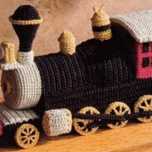 E793 PDF Instant Download Copy of a Vintage Crocheted Locomotive Engine Pattern