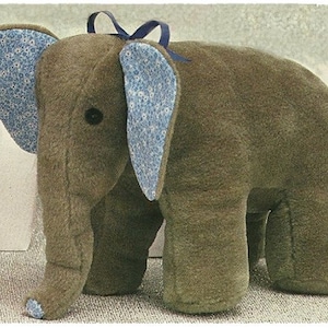 E133 PDF of Vintage Elephant Soft Toy Pattern