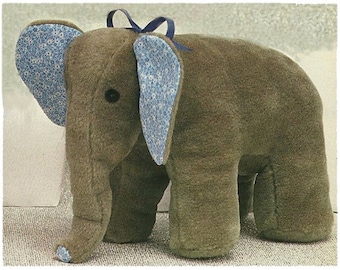 E133 PDF of Vintage Elephant Soft Toy Pattern