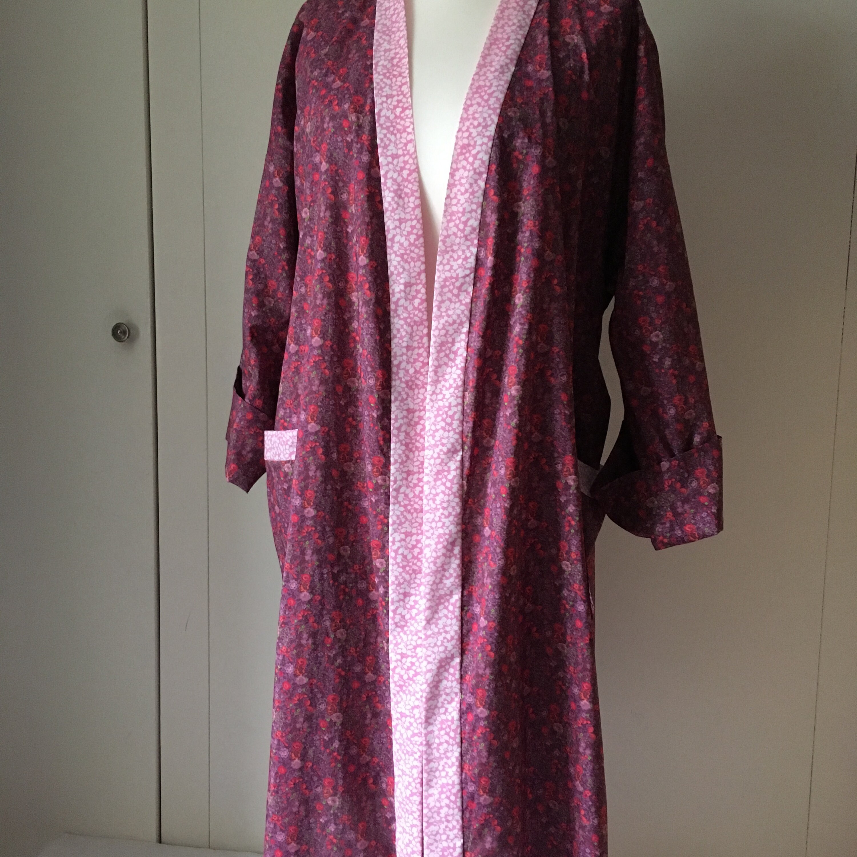 Liberty Print Cotton Women's Robe-pink/magenta Floral - Etsy UK