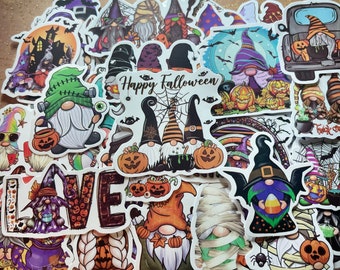 Pegatinas para portátil con gnomos de Halloween