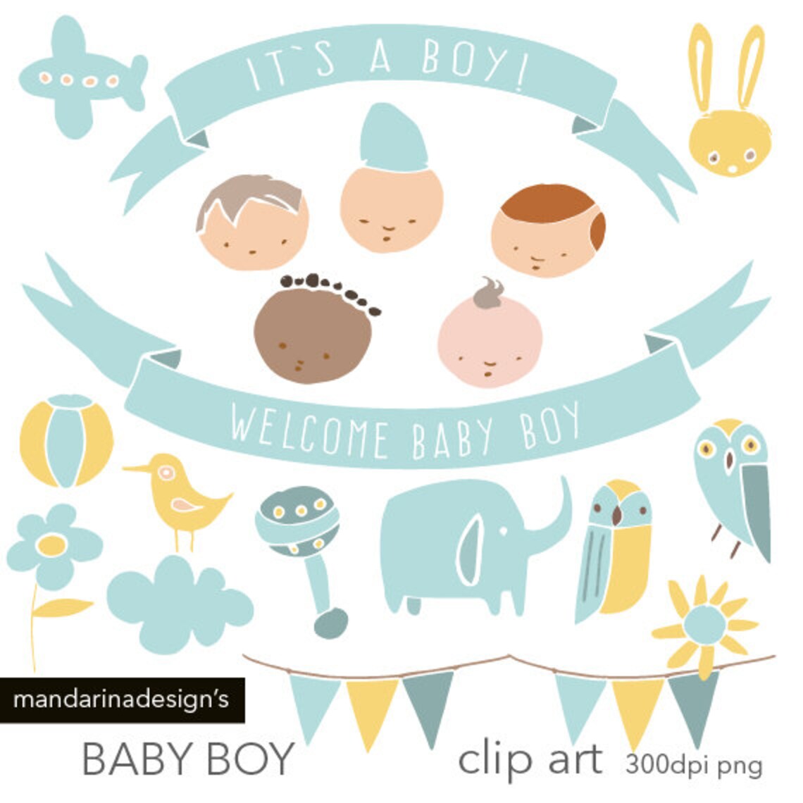 Baby Boy Clipart Light Blue Baby Clip Art World Babies Etsy