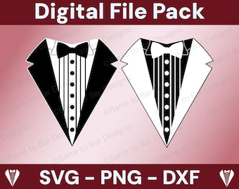 Tuxedo SVG with Bow Tie: Customizable Design (Digital Download)