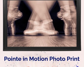 Ballet Wall Art Print – Pointe in Motion Series: Échappé | Dance Photography, Ballet Dancer Decor Gift - Single Photo Print