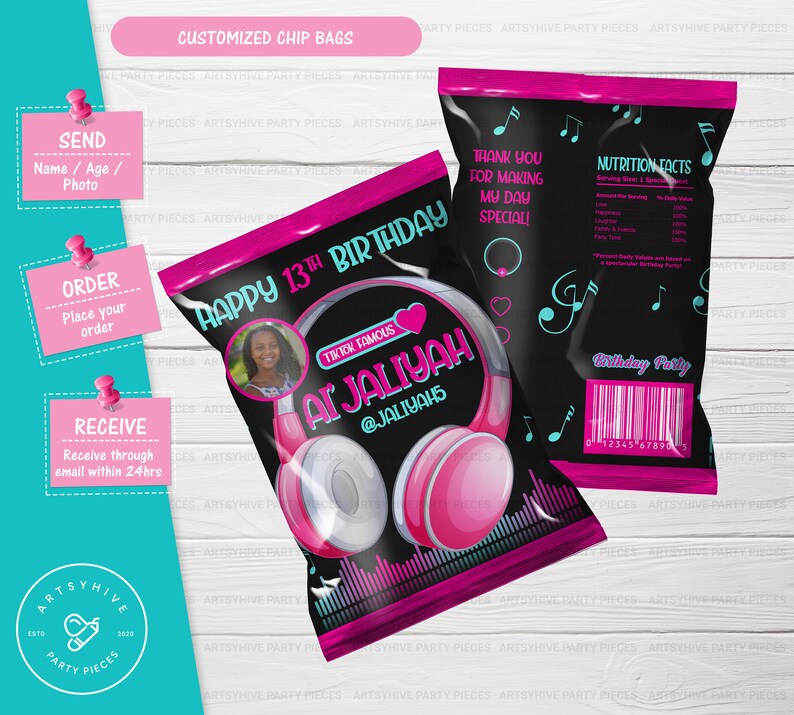 Custom Musical Inspired Party Favors Set Dance and Music Etsy