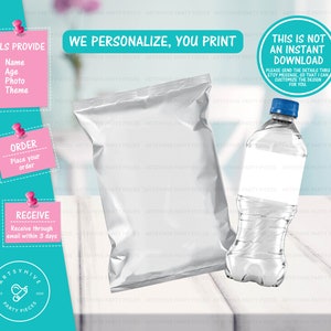 Benutzerdefinierte Partygeschenke, Chip-Beutel-Etiketten, Mädchen-Geburtstags-Geschenk, Jungen-Geburtstags-Geschenk, jeder Anlass, digitale Downloads