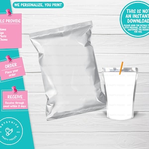 Personalisierte Partygeschenke, Partyetiketten, Partygeschenke zum Ausdrucken, Chiptütenetiketten, Saftetiketten, jede Gelegenheit, digitale Downloads