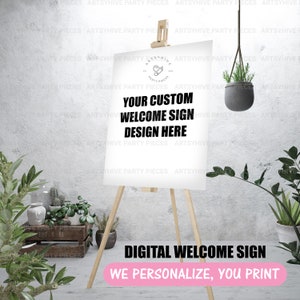 Custom Welcome Sign for Birthday or any occassions, Birthday Welcome Sign, Baby Shower Banner, Wedding Welcome Sign, Banner Digital Download