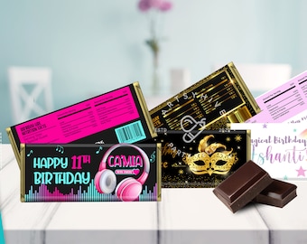 Custom Candy Bar Wrapper | Personalized Party Favor (Digital Download)