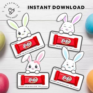 Ostern Geschenkanhänger, Ostern Printables, Osteranhänger, druckbare Osterhase Tags, Ostergeschenke für Kinder, Geschenke für Lehrer, Sofort Download