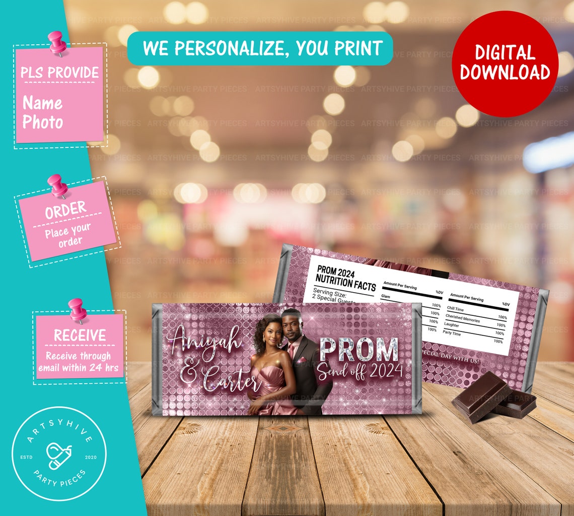 Bar Code Prom Prom 2025 Chip Bag, Candy Bar Labels, Water Bottle Label, Digital ...