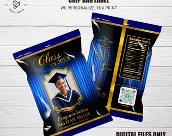 Graduation Chip Bags, Graduation Favors, Chip bag Label, Graduation 2025, Graduation Party Favors, Class of 2025, Digital Download, C02
