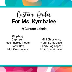 Custom Party Favors, Custom Party Labels, Printable Party Favors, Party Printable For Kids, Custom Birthday Party Labels For Ms. Kymbalee