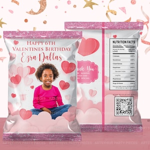 Benutzerdefinierte Chipbeutel, Benutzerdefinierte Chipbeuteletikett, Geburtstagschipbeutel, Benutzerdefiniertes Partygeschenk, Valentinstag Geburtstag, digitaler Download