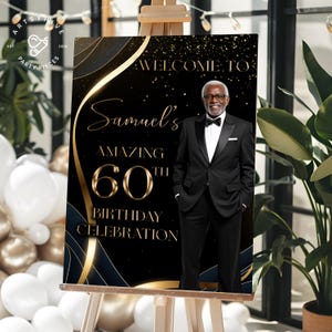 60th Birthday Decor, 60th Birthday Welcome Sign, 60th Birthday Decor, 60th Birthday Poster, 60th Birthday Banner, Birthday Welcome Sign, A01