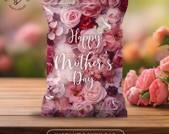 Etichetta per sacchetto di patatine per la Festa della Mamma, Incarto per sacchetto di patatine per la Festa della Mamma, Bomboniere per la Festa della Mamma, Sacchetto di patatine per la Festa della Mamma, Download immediato, MD01