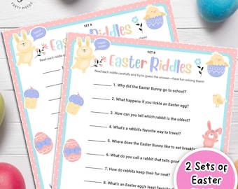 Adivinanzas de Pascua para niños: Actividad imprimible (descarga inmediata)