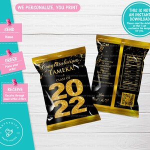 Graduation Chip bag, Graduation Party Favors, Graduates 2025, Graduation Party Treats, Graduation Snack Bag, Grad 2025, Digital Download