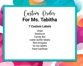 Custom Listing for M. Tabitha - 7 Digital Party Labels