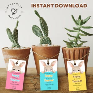Easter tags, Easter thank you tags for teachers, Editable Easter Tag, Easter tags printables, Gift Tags, Thank you tags, Instant Download