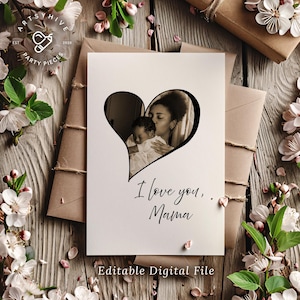 Tarjeta del Día de la Madre, Regalo Personalizado, Plantilla Editable, Tarjeta del Día de la Madre, Descarga Instantánea