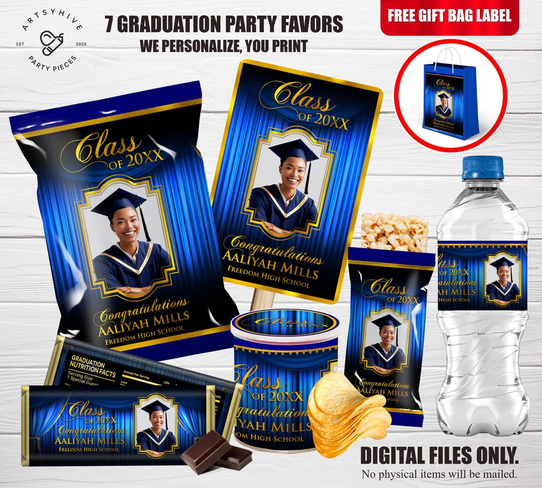 Personalized Graduation Party Favors, Class of 2025 (digital Download ...
