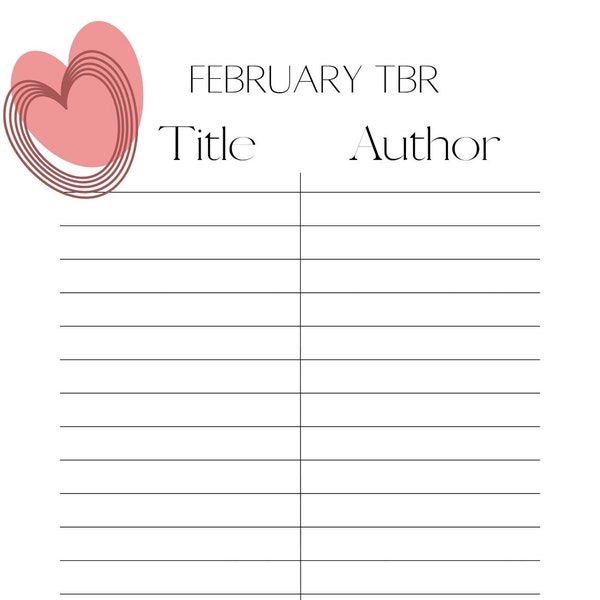 Tbr Tracker Etsy Tbr Tracker Etsy