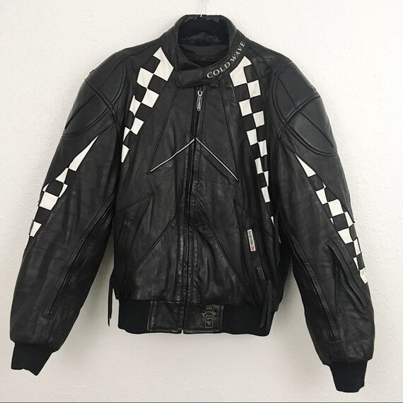 90 S Black Leather Jacket Cold Wave Men Snowmobile