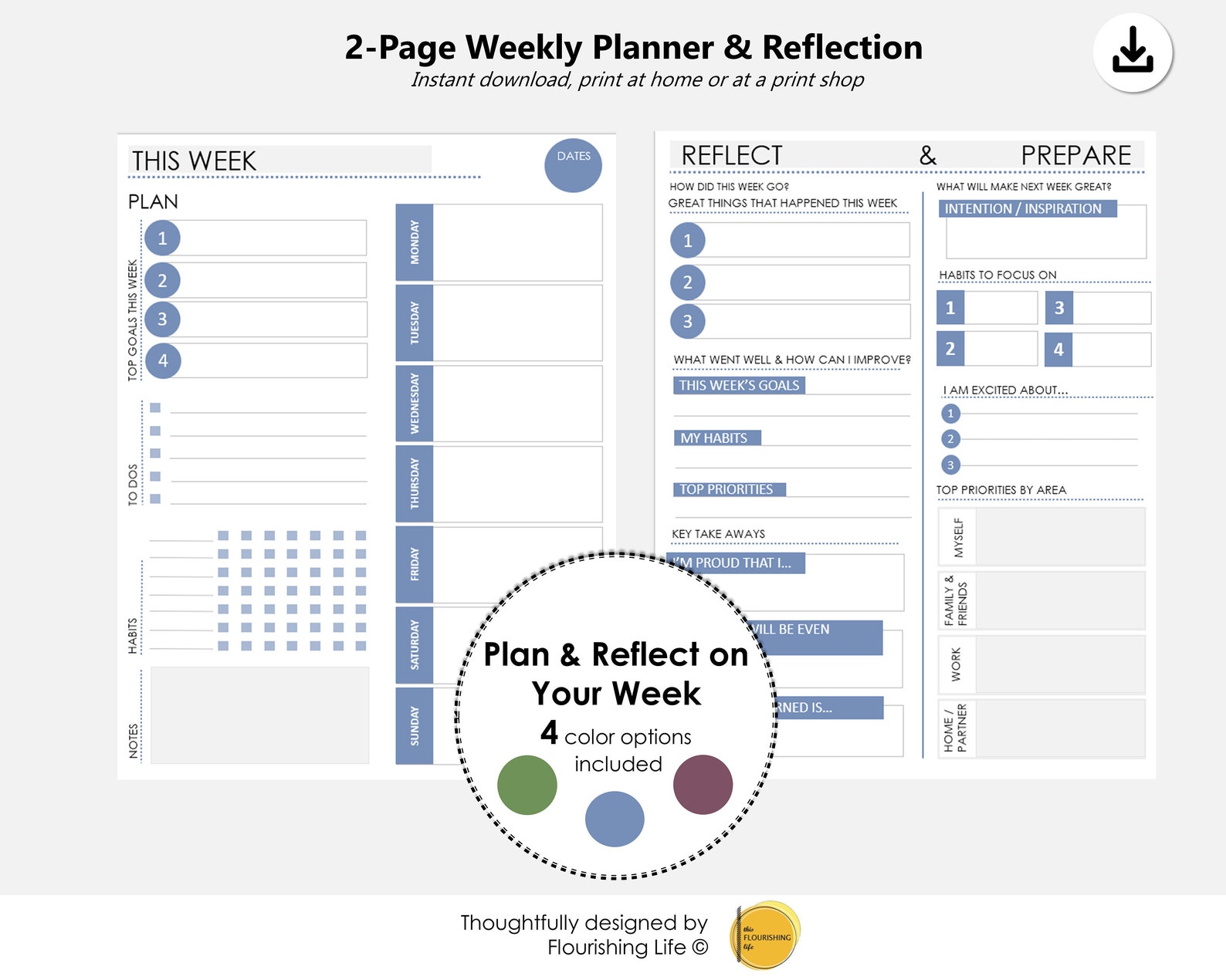 planner plus journal combo