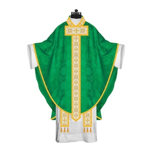 Handmade Gothic Chasuble Vestment with Matching Stole
