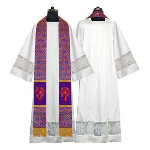 Clergy Stole with Glory Cross motif