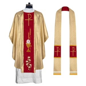 Gothic chasuble adorned with sacred embroidery