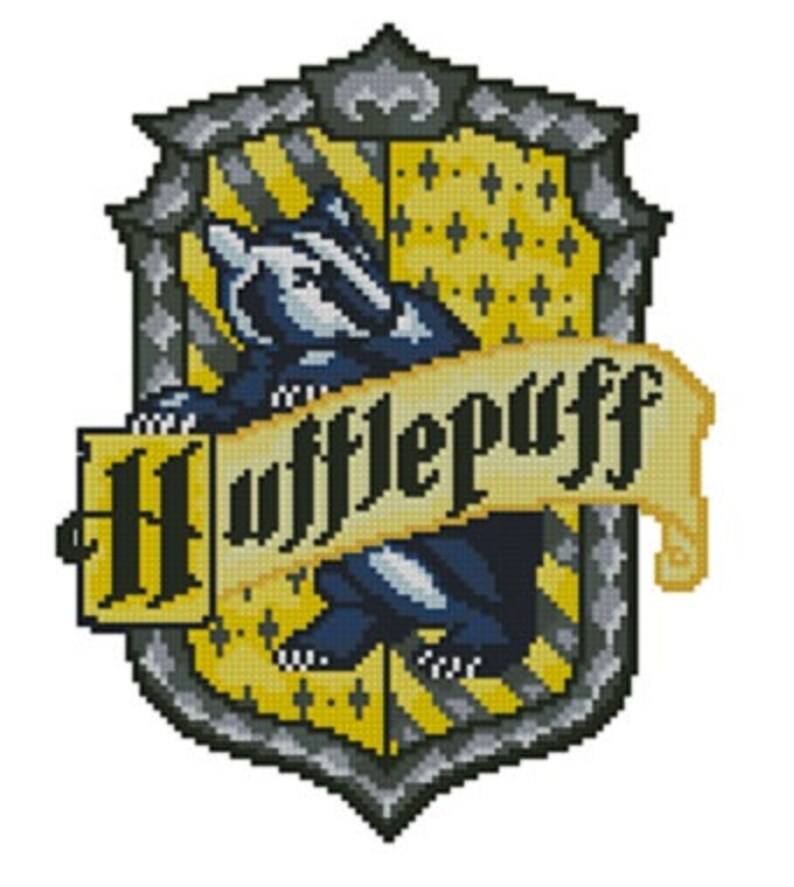 Cross stitch pattern Hufflepuff logo | Etsy