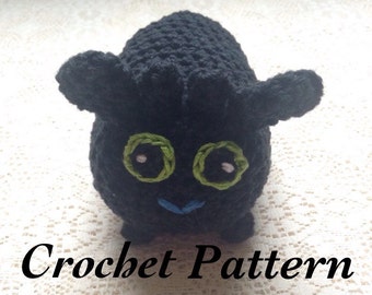 Toothless Tsum Tsum PDF File Pattern / How to Train Your Dragon / Tsum Tsum /Amigurumi  / Alpha Toothless / HTTYD / Pattern