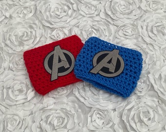 Avengers Cup Cozy / Iron Man / Captain America / Black Widow / Hulk / Loki / Bottle / Travel Cup / Mug / Coffee / Tumbler / Crochet Cozy