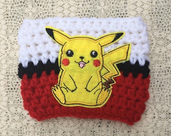 Pokémon Pachinko Red Poke Ball Cup Cozy / Bottle / Travel Cup / Mug / Coffee / Tumbler / Crochet Cozy