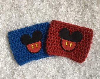 Mickey Mouse Head Cup Cozy / Bottle / Travel Cup / Mug / Coffee / Tumbler / Crochet Cozy / Gifts for Her / Gifts for Him