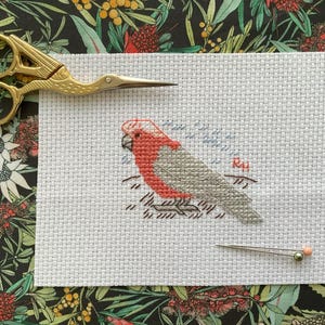Australian fauna cross stitch chart - Galah.  PDF instant download