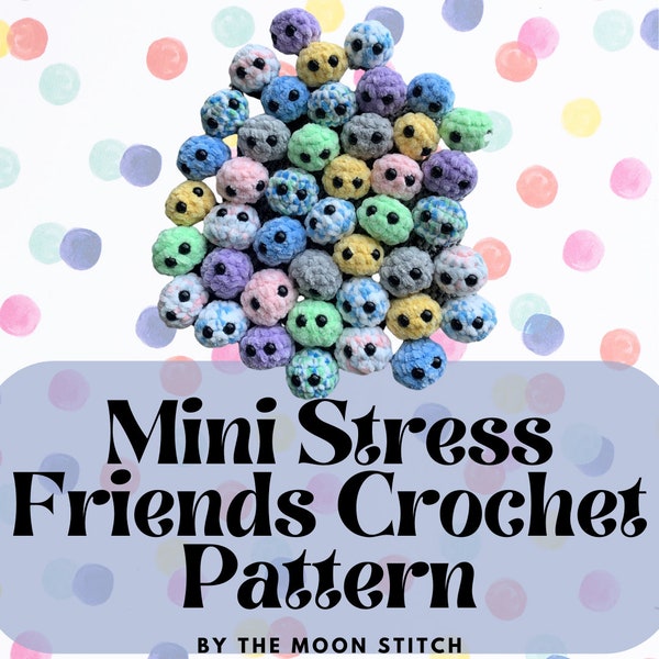 Mini motif d'ami stress au crochet ! | Patron au crochet | Crochet débutant | Modèle facile d'Amigurumi au crochet | Petit modèle au crochet | Numérique