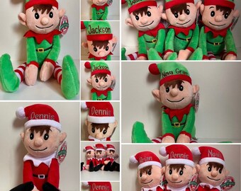 Personalised Christmas Plush Elf Soft Toy | Santas little helper