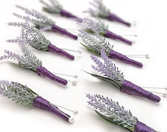 Lavender Boutonnieres Corsages - Real Touch sprigs of Lavender plus your favorite ribbon!