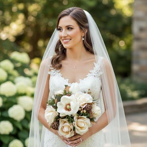 Bridal Bridesmaid Wedding Prom Bouquet: Roses Magnolias Gold Accents Add Corsage Boutonniere